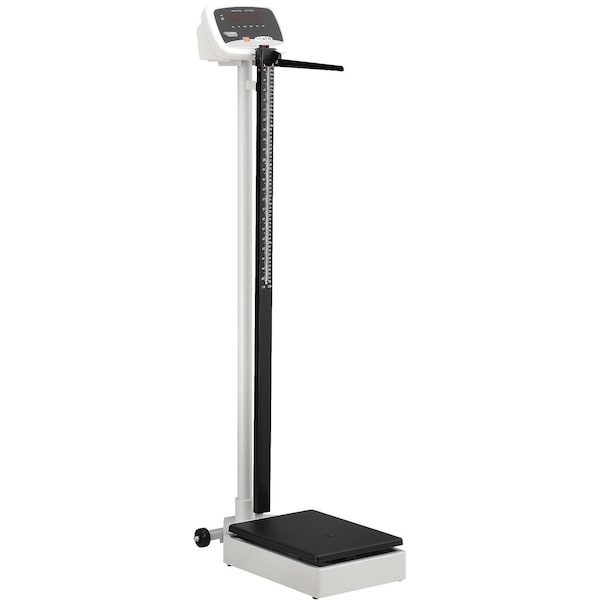 Global Industrial Digital Physician Scale with Height Rod, 600 Lbs Capacity, 11-1/2L x 24-5/16W x 51-1/2H 318503 - main